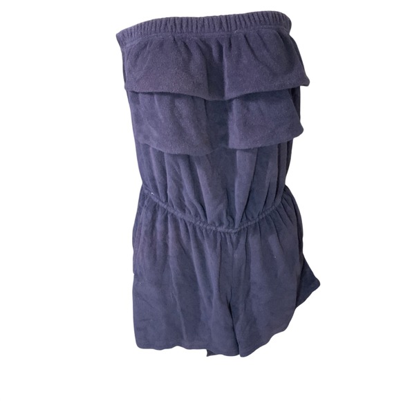 c w classics Pants - C W Classics Navy Layered Ruffled Romper